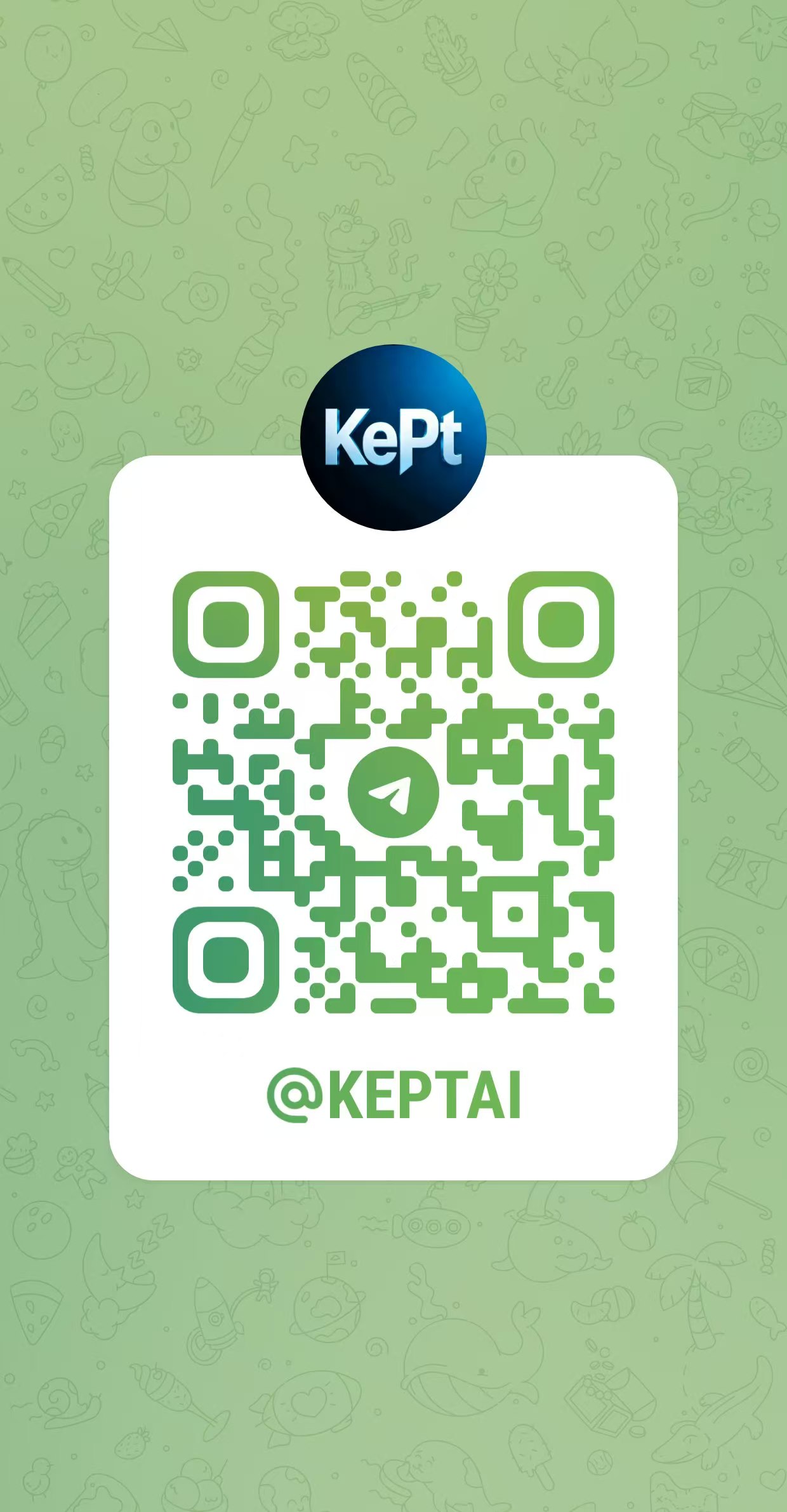 KePtAI Telegram 频道二维码
